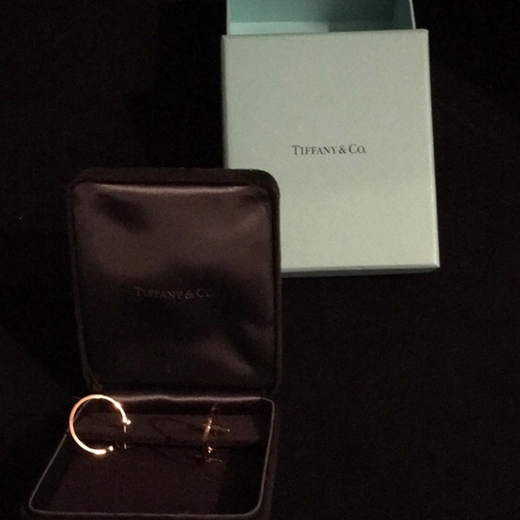 Tiffany & Co. T Collection Gold Earrings - Picture 1 of 6